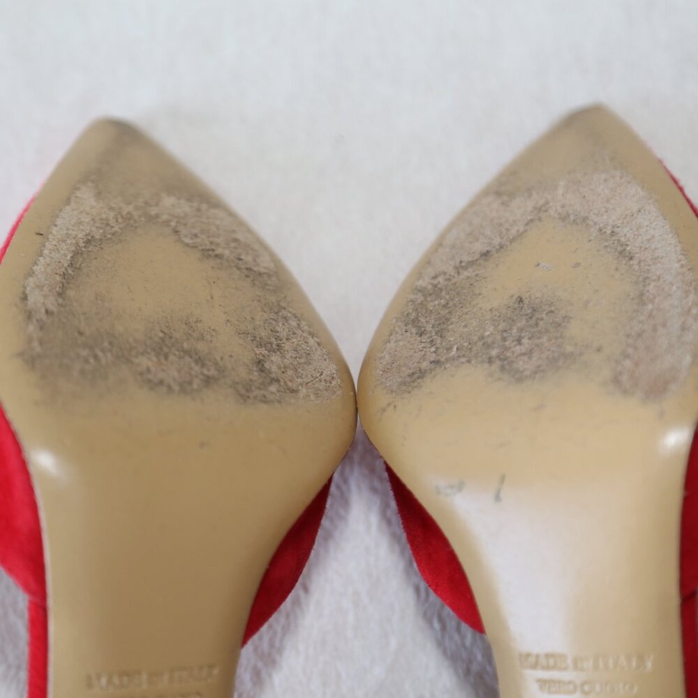 EUC Fauzian Jeunesse suede leather pumps pointed toes made in Italy SIZE 36 - Picture 7 of 7